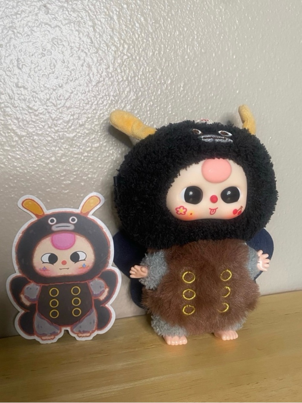 Baby Three Elf Series Butterfly
with Tongue and Cherry Blush Plush Keychain